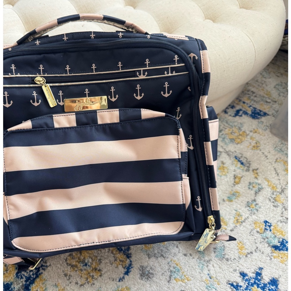 Ju-Ju-Be Navy and Pink Anchor Baby Bag